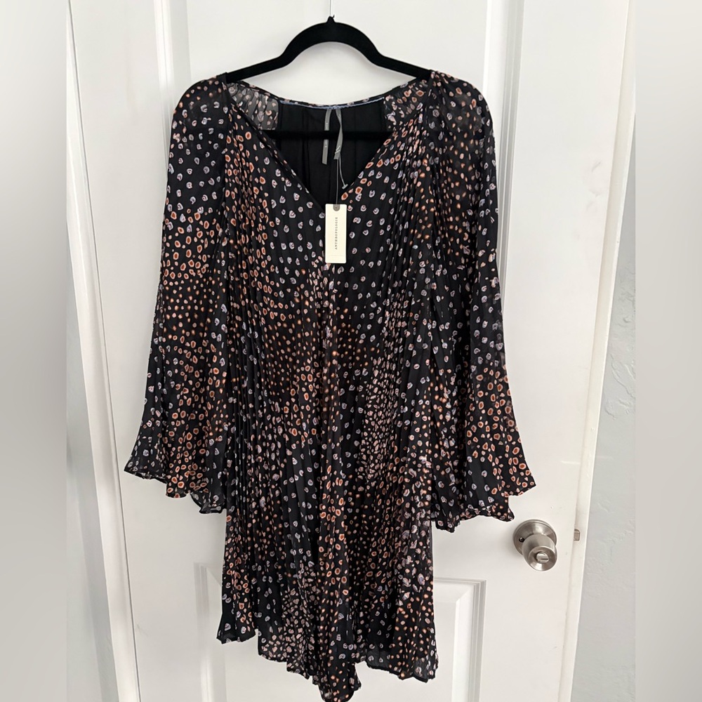 Anthropologie Toulon Pleated Mini Dress Size Small New with tags - Picture 4 of 9
